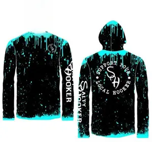 Salty Hooker SYLH Paint Drip Dri Fit Hoodie - 100% Polyester Interlock with Moisture Wicking & Stain Release Features