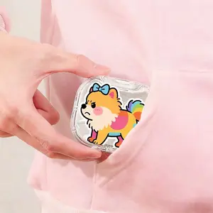Rainbow Pomeranian Printed Braces Box, Ins Style Denture Box, Outdoor Portable Orthodontic Retainer Storage Case, Drop-Resistant Scratch-Resistant Invisible Braces Storage Box