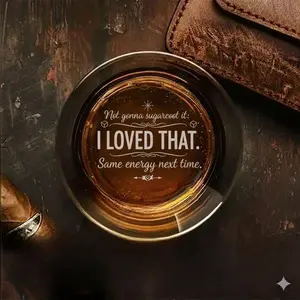 I LOVED THAT, Romantic Heart Design, Personalized Engraved Whiskey Glass, Valentine's Day Gift Custom Handwriting Whiskey Glass - Engrave Your Handwritten Gift Message for Him, Husband or Boyfriend - Free Gift Box