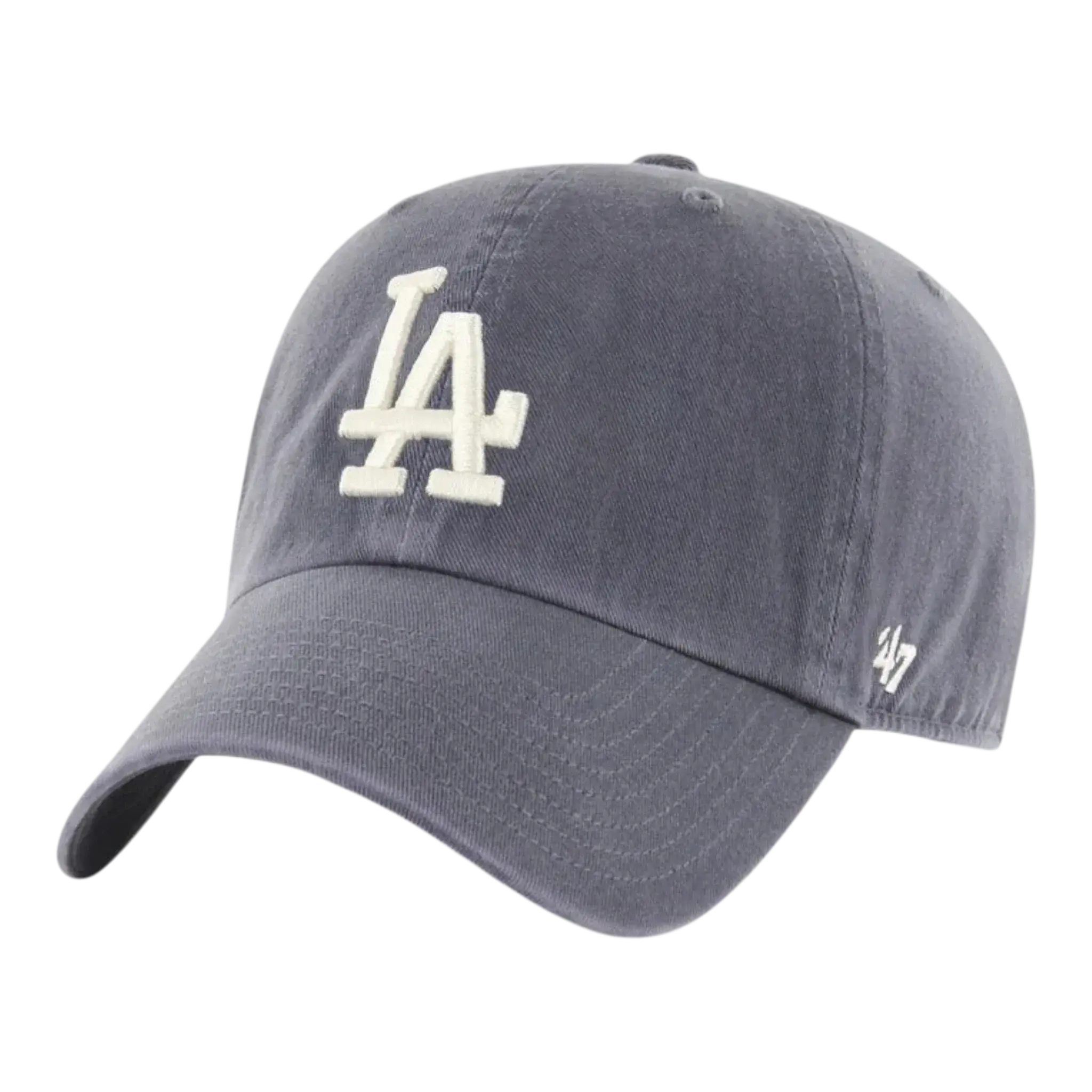 47 Brand Clean Up Los Angeles Dodgers Strapback in Bone | Adjustable Cap