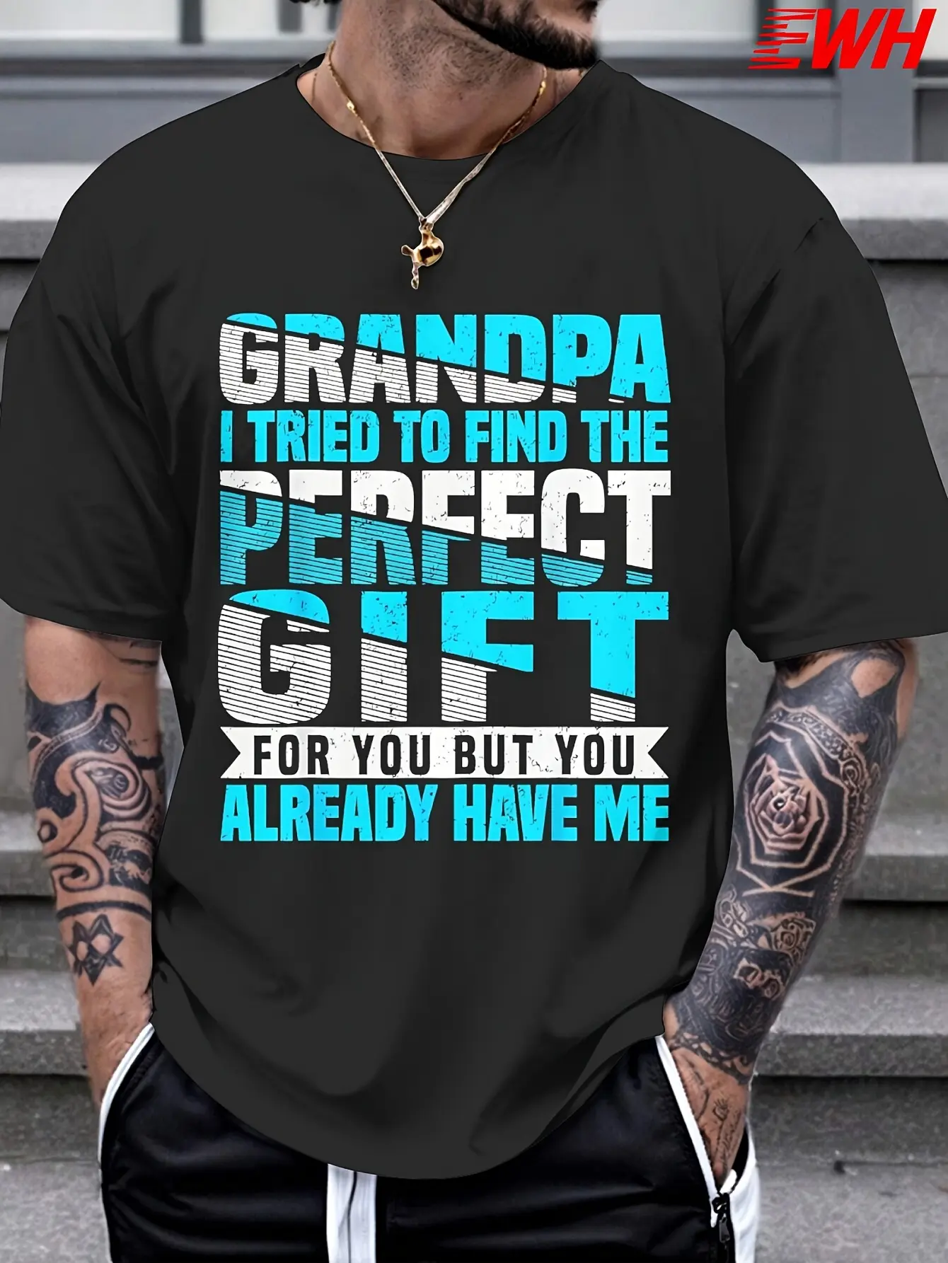 Funny Birthday T-Shirt for Grandpa, Featuring The unisex soft cotton short sleeve t shirt, vintage graphic casual tee for men women teens, perfect birthday holiday gift for camping travel gym daily street casual wear