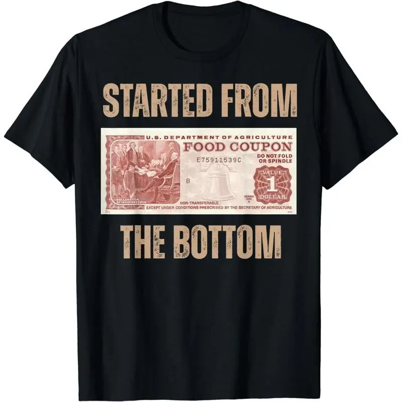 Women's Cotton Short-Sleeve T-Shirt - Classic Streetwear Top, Unisex Casual Bottom Layer Tee with State Food Stamp Amounts Design