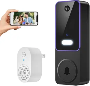 [New deal] - 1080p Wireless Wi-Fi Video Doorbell Camera with AI Motion Detection, Two Way Audio and Night Vision, Cloud Storage, Battery Powered