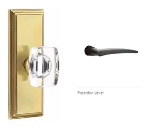 Emtek 8235POSLH Privacy , Wilshire Non-Keyed 7" , Poseidon Lever , LH