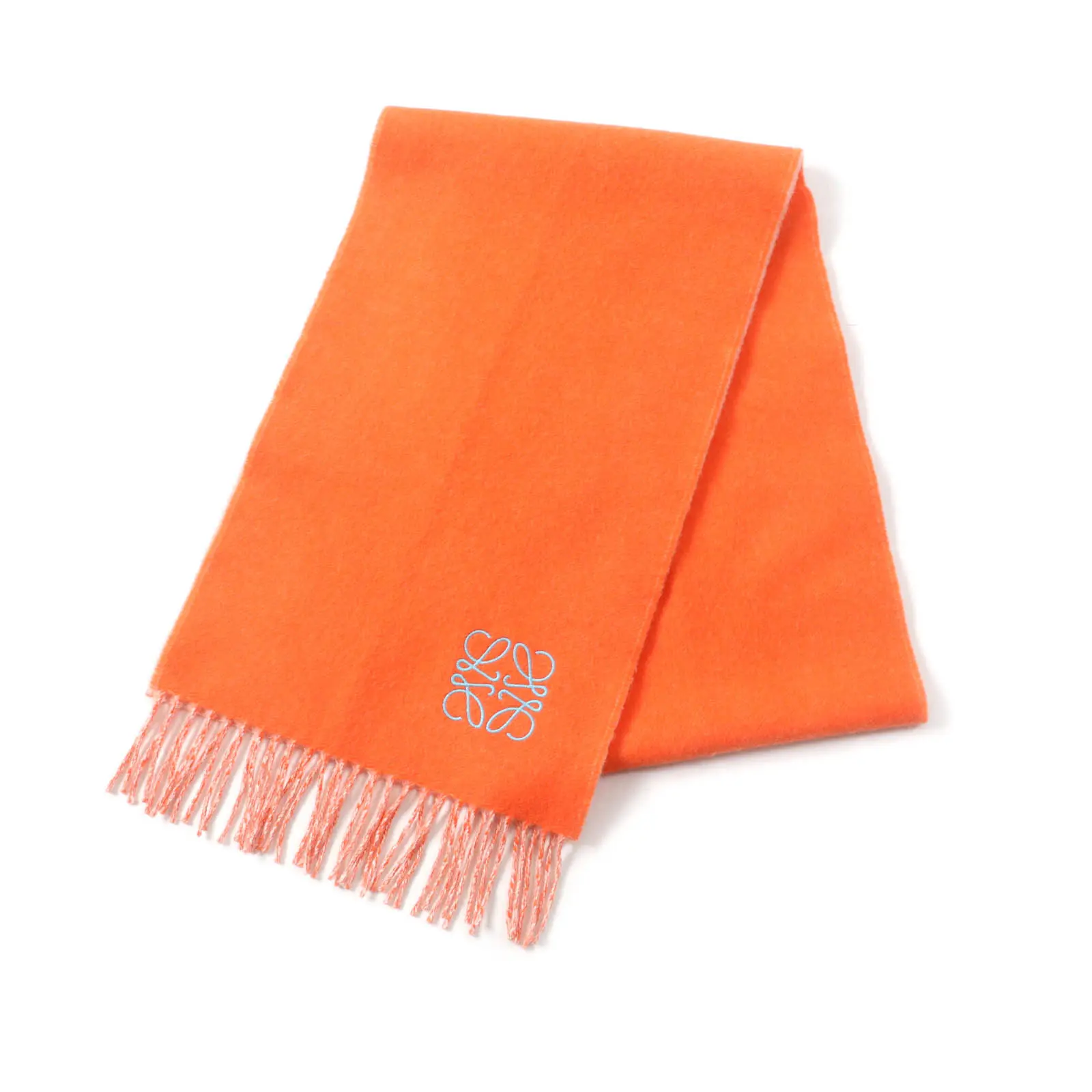 Pre-owned Loewe Cashmere Small Leather Goods Stall Anagram Wool Scarf