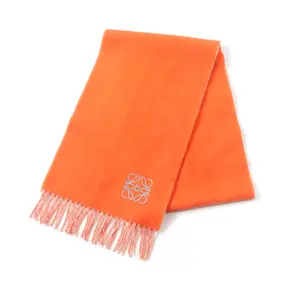 Pre-owned Loewe Cashmere Small Leather Goods Stall Anagram Wool Scarf