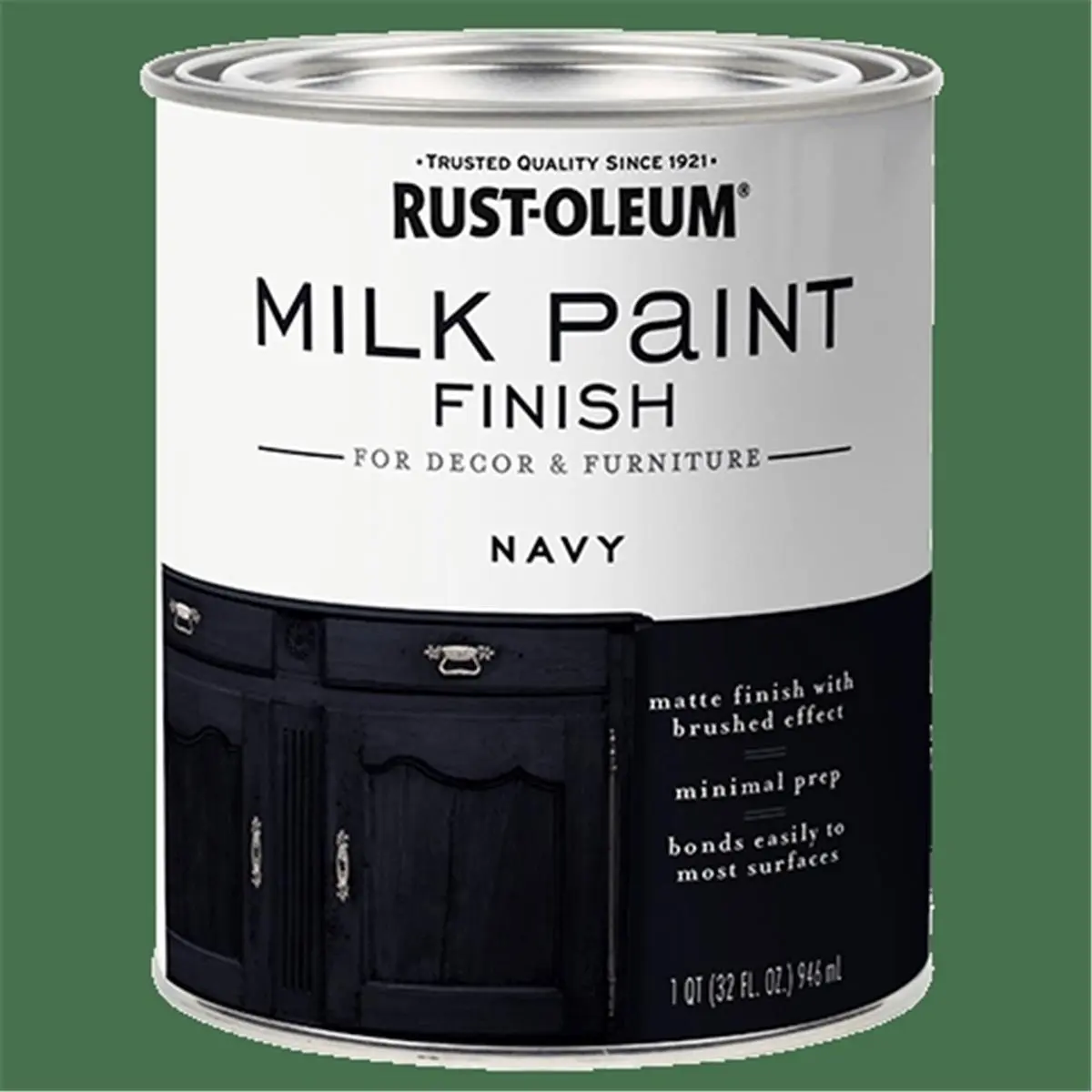 212 MAIN 30 oz Water-Based Milk Paint - Navy Matte Finish, Multi-Surface (Wood, Metal) for Home Decor Furniture Projects, Quick Drying, Minimal Prep, Increased Durability, Lightly Textured Feel, Easy Bonding & Layering for Antique Look, Chip-Resistant, Al
