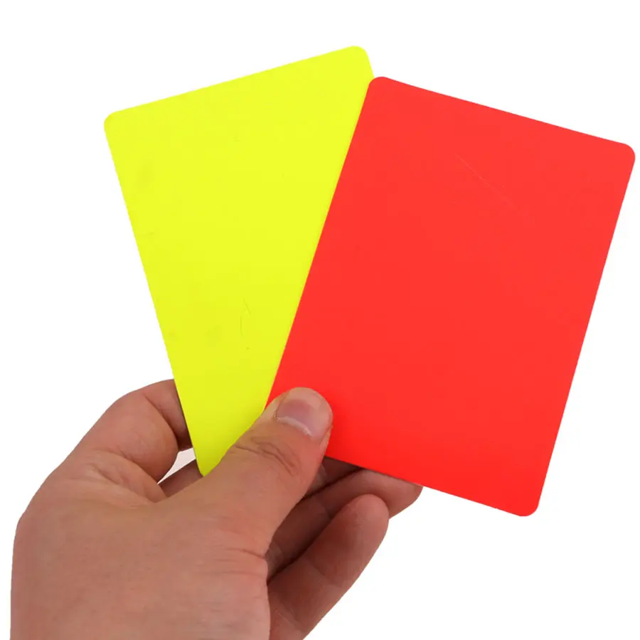 Foldable Card Set for Soccer Referee Sports, 2/4/6 Pack Warning Cards, Sturdy Durable Plastic Material, Bright Visibility, Ideal for Football Game Matches