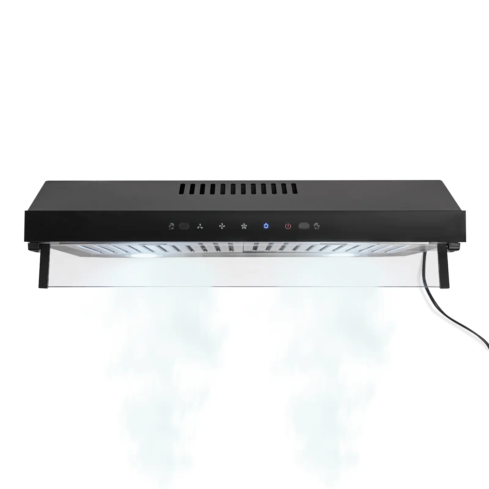 Wall Mount Range Hood 900CFM 3 Speed Touch Gesture Control 110V For Home Kitchen Restaurant School