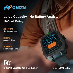 Three PCS Watch Walkie Talkie 4G Unlimited Range PoC Radios VOXHands-Free IP65 AES256 Noise Reduction Type-CCharging