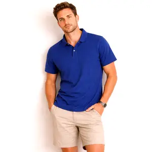 Madewell Navy Polo Shirt Men’s Short Sleeve Casual Basic Top MN05