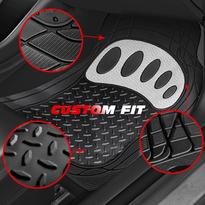 TPE Floor Mats Fit for Honda Accord Sedan&Honda Civic /Sedan Hatchback,Honda CRV/HRV,Honda Pilot, All Weather Waterproof Durable Non-slip Mats, Car Accessories Autos Automotive