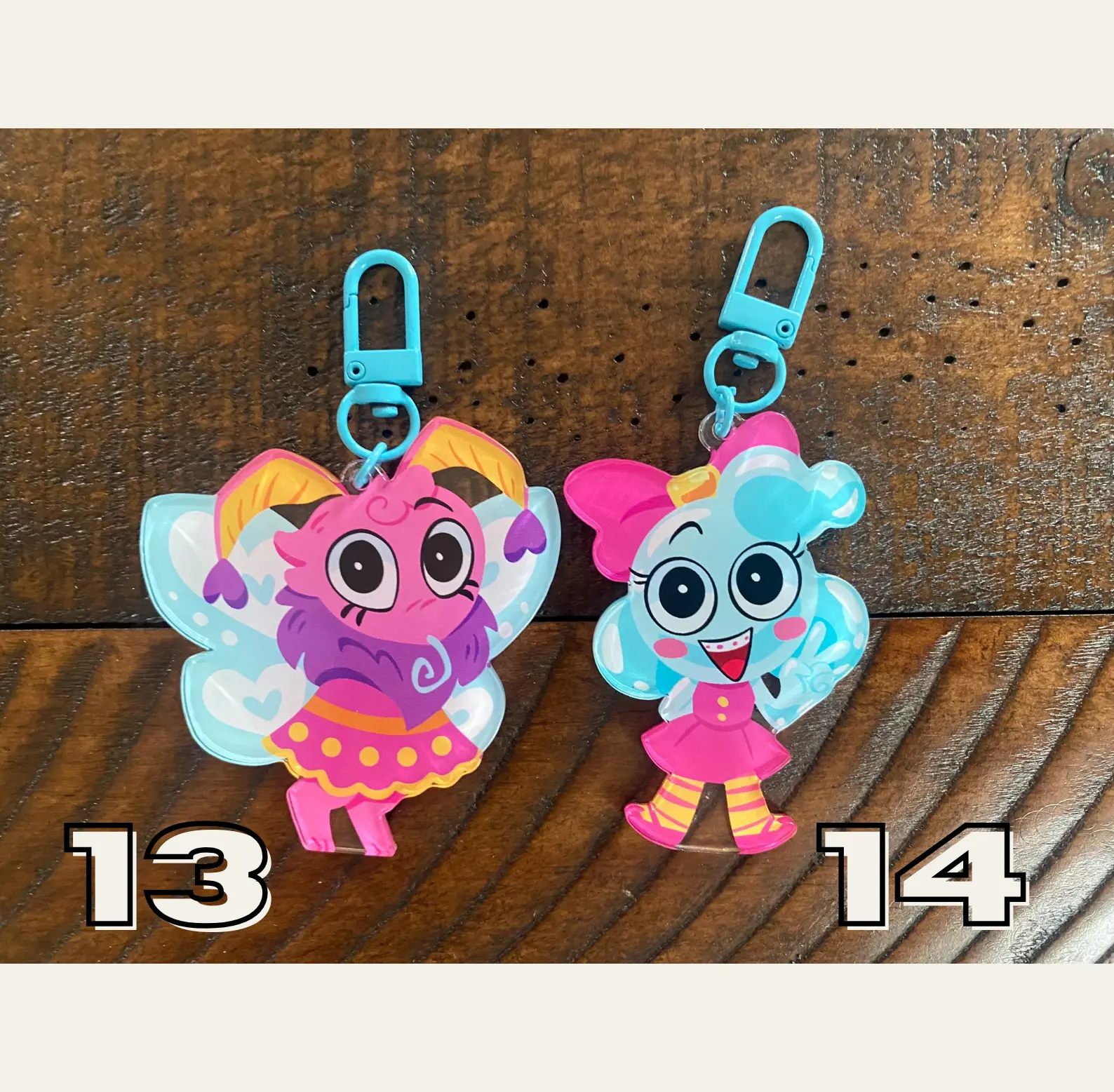 Dandy's World Keychains - Razzle & Dazzle, Connie, Finn, Coal