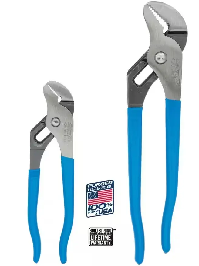 Channellock GS-I Tongue and Groove Pliers Set, 9.5 in. & 6.5 in. Sizes, Laser Heat-Treated Teeth, Eliminates Nut and Bolt Failure, Better Longer-Lasting Grip on Metal Surfaces, Tools and Gadgets for Hand Tool Needs
