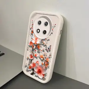 1 Piece Red petals For Huawei Honor Magic 7 Lite Silicone Elegant Magic 7 Lite Edition Ideal For Casual