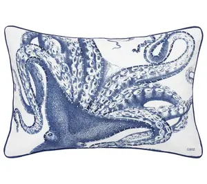 C&F Home 14" x 22" Blue Octopus Oblong PrintedThrow Pillow