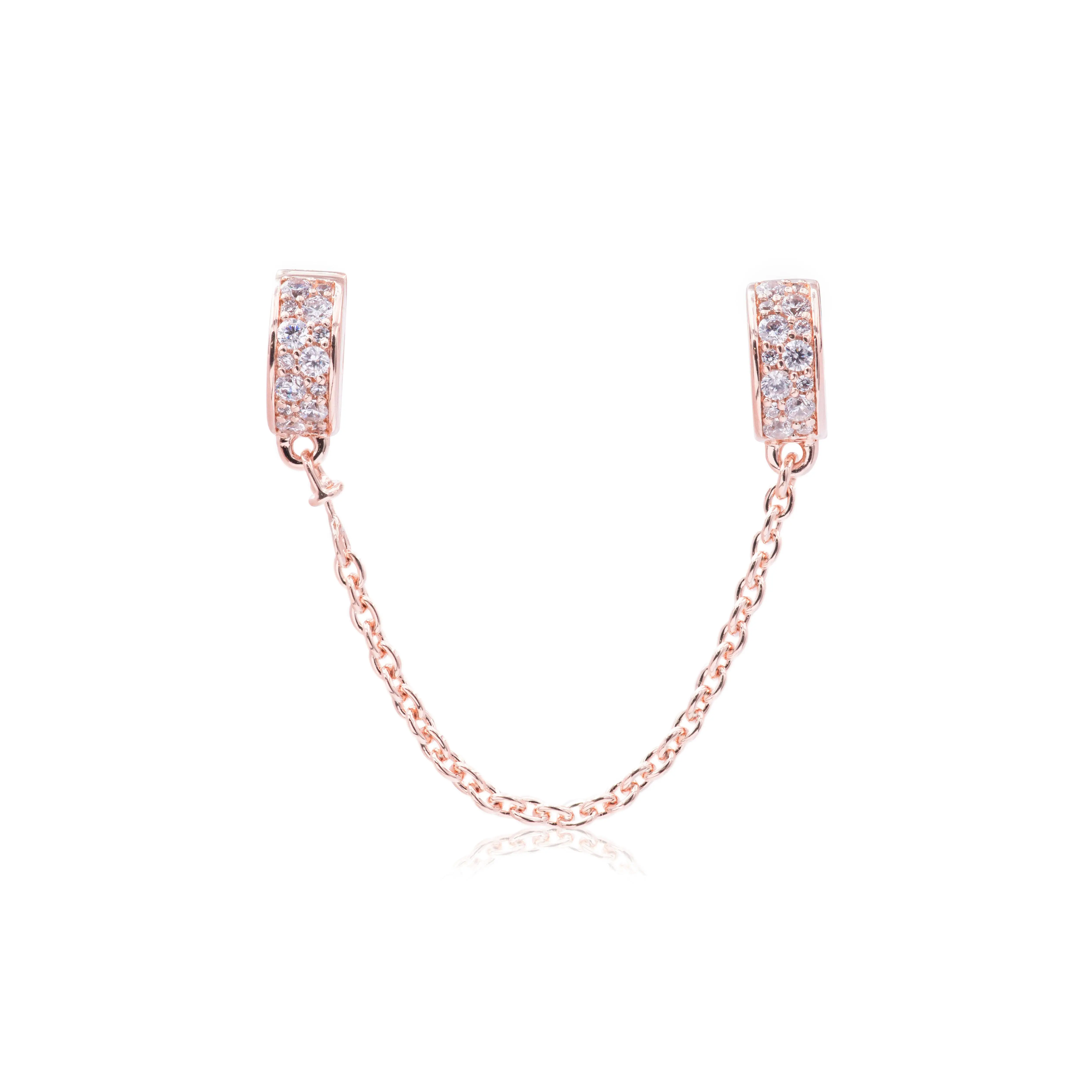 PANDORA Shining Elegance Safety Chain - 786322CZ-05, Chain Link Bracelet