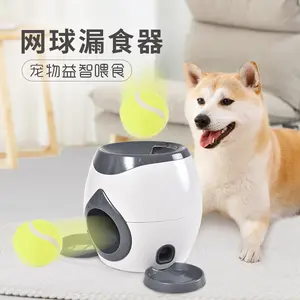 Pet Dog Tennis Ball Self-Entertainment Toy, Automatic Treat Dispenser Feeder, Interactive Indoor Toy for Dogs