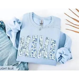 Mama Floral Sweatshirt & Tshirt, Mom Sweater, Mothers Day Gift, Girly Aesthetic Gift For Mom, Trendy Mom Shirt, Cute Mom Sweatshirt, Mama Sweater, gift women and men
