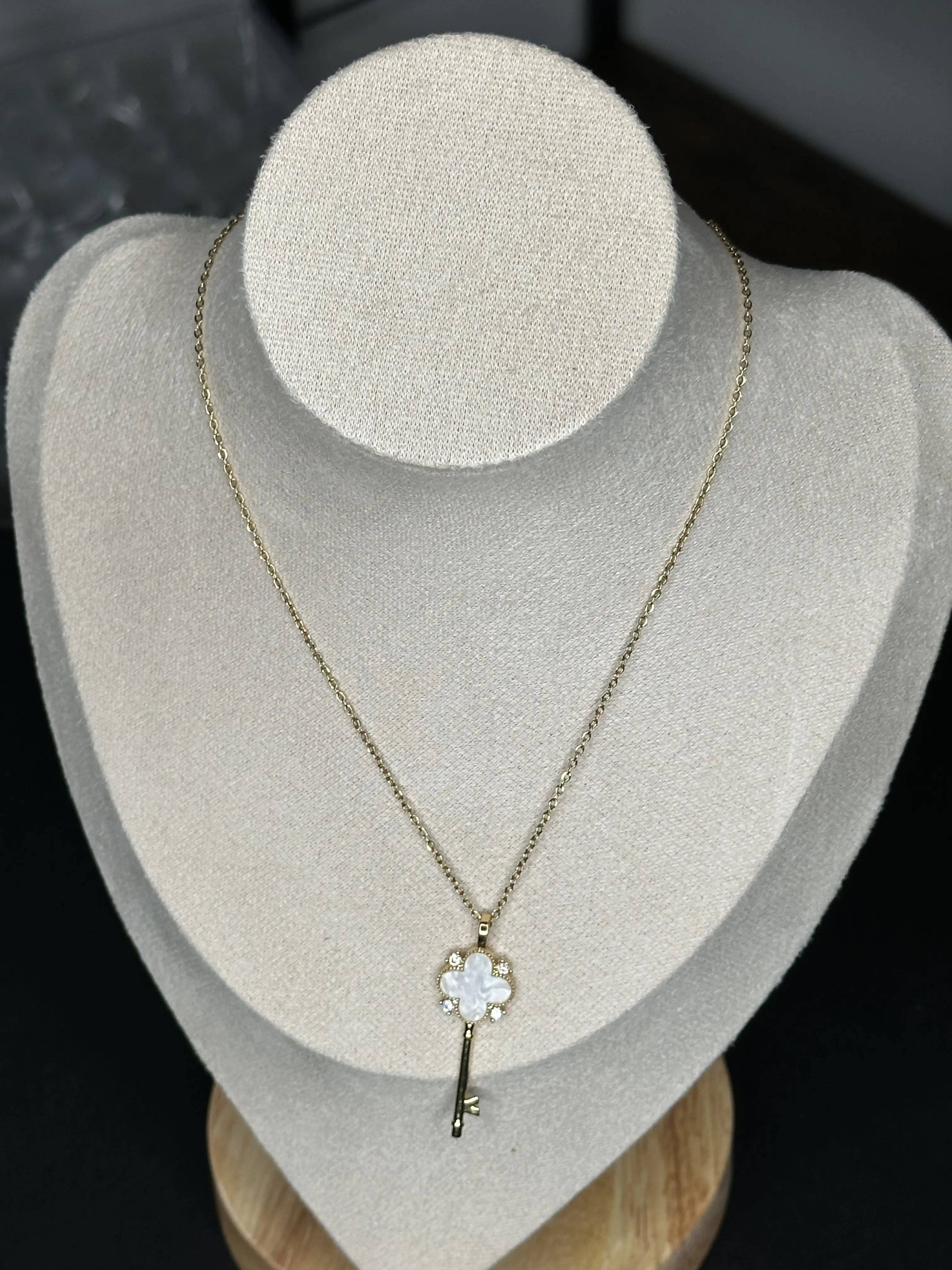 Lucky Clover Key Necklace