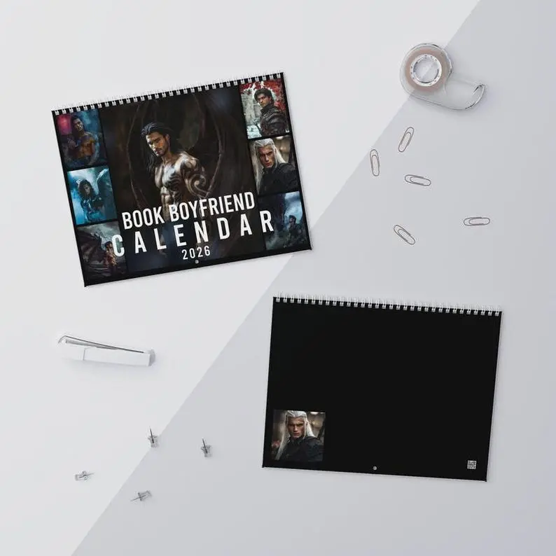 Book Boyfriends Art 2026 Yearly Wall Calendar Monthly, Throne Of Glass Art Sjmaas 2026 Calendar, Gift For Book Lover 2026 Calendar