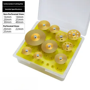 Diamond Cutting Discs Set 10PCS, 3mm Mandrel Cut-Off Wheels for Rotary Tools, Glass Metal Wood Jade Plastic Cutting, Compatible with Dremel Drill Die Grinder