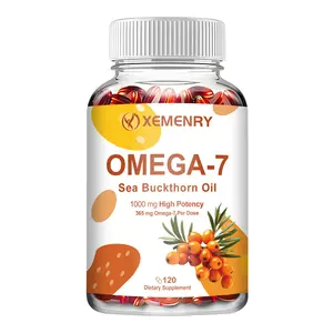 Xemenry, Omega-7 Sea Buckthorn Oil, Super Potency, Cardiovascular Health, Mucosal Health, Digestive Health - 120 Softgels