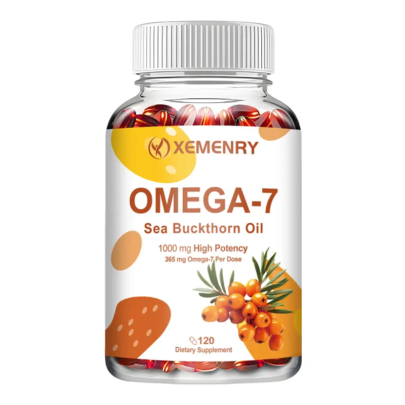 Xemenry, Omega-7 Sea Buckthorn Oil, Super Potency, Cardiovascular Health, Mucosal Health, Digestive Health - 120 Softgels