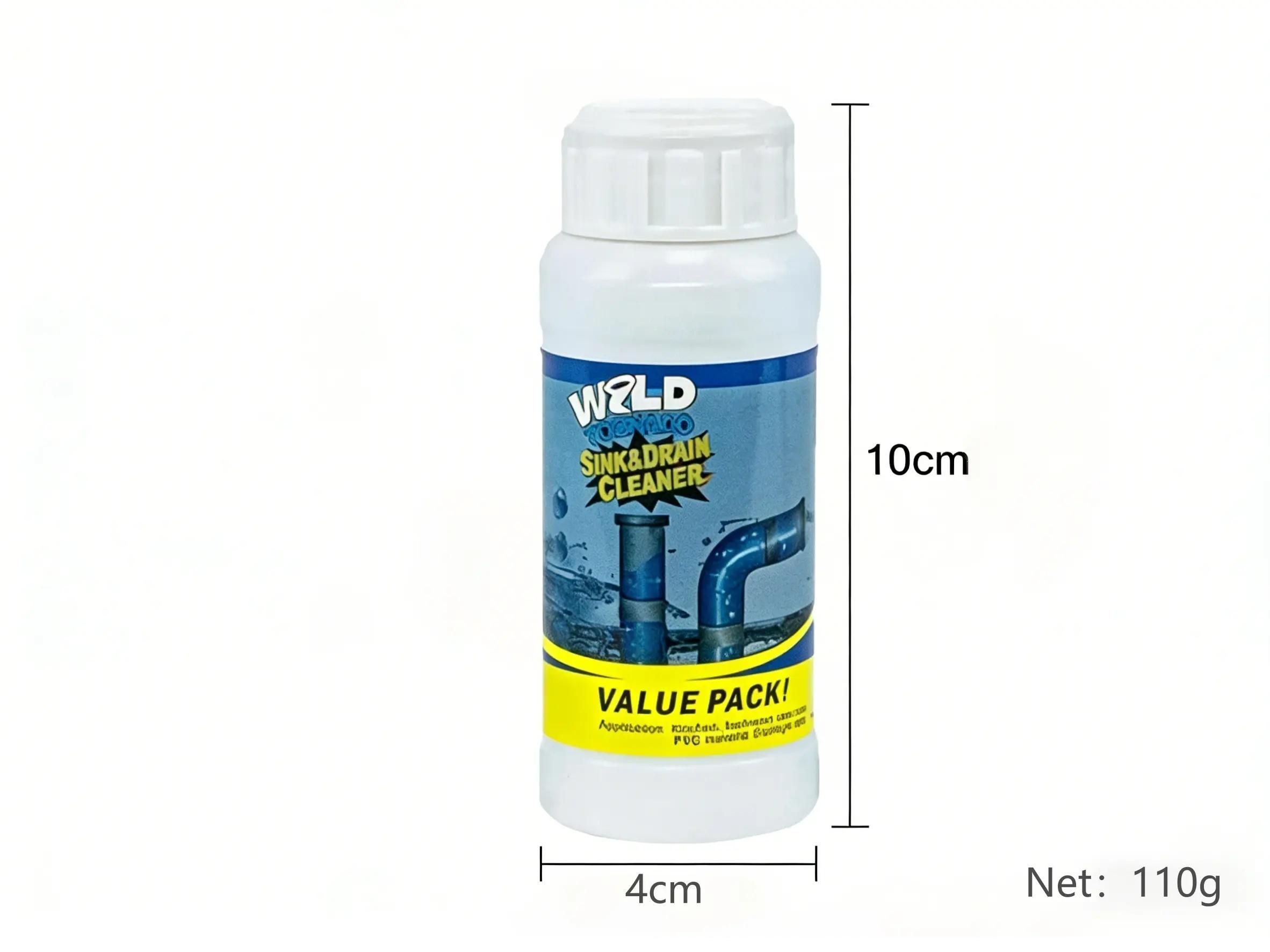 Pipe Dredging Agent for Kitchen and Toilet Pipelines,Dissolves 200+ Blockages and Kills 99% of Bacteria.2PCS