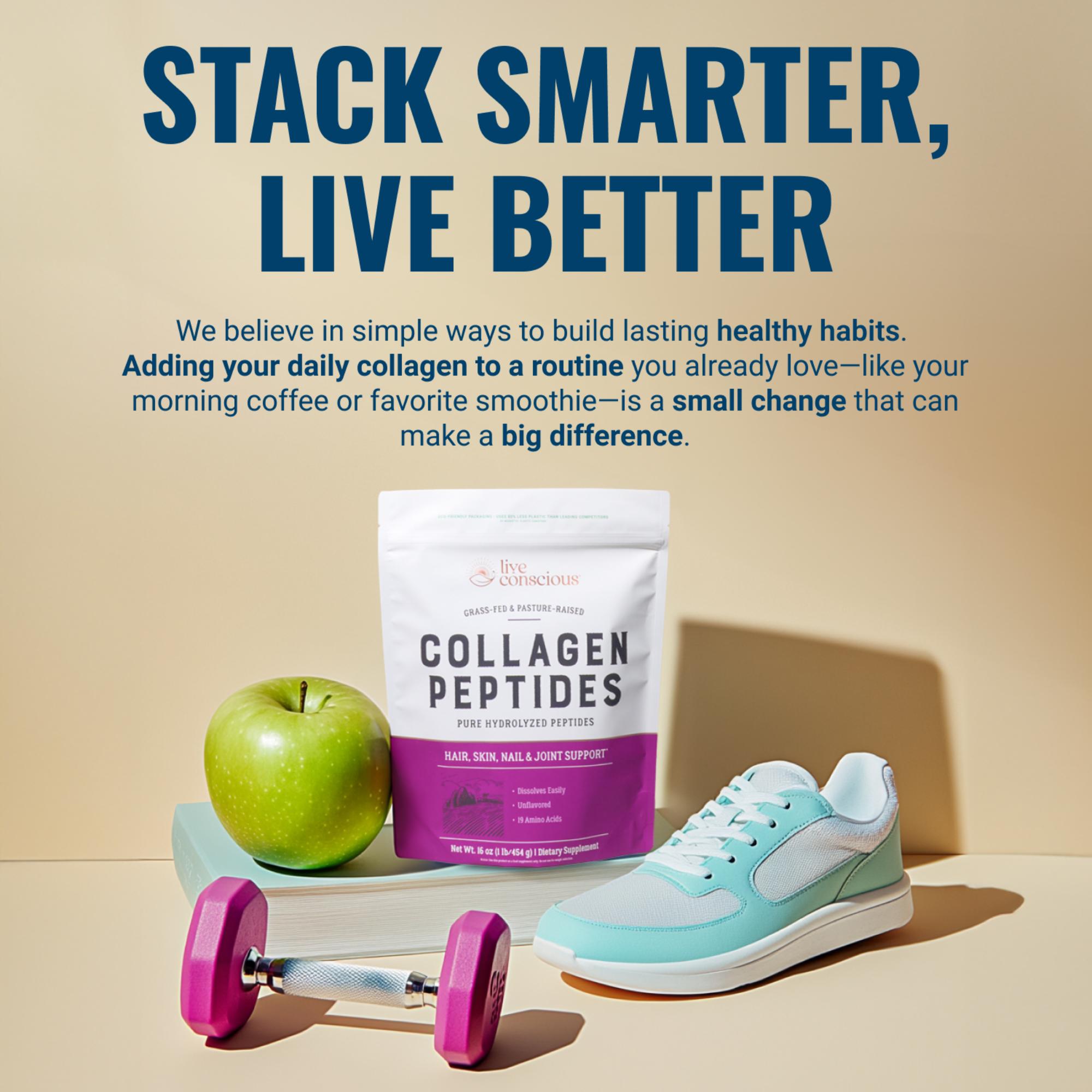 Live Conscious Collagen Peptides Powder - Peach Mango & Unflavored - Types I & III Hydrolyzed Bovine Collagen - For Hair, Skin, Nail & Joint Support Live Conscious Collagen Peptides Powder - Peach Mango & Unflavored - Types I & III Hydrolyzed Bovine Collagen - For Hair, Skin, Nail & Joint Support