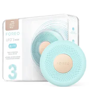 FOREO UFO 3 mini 4-in-1 Face Mask Skincare Device - Face Moisturiser - Anti-Aging - Full spectrum LED & Red Light - Warming - T-Sonic Facial Massage - App-connected
