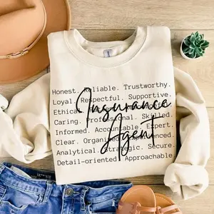 Insurance Agent words T-Shirt / Sweatshirt & Hoodie , Insurance Agent Sweatshirt Clothes Cotton Fabric
