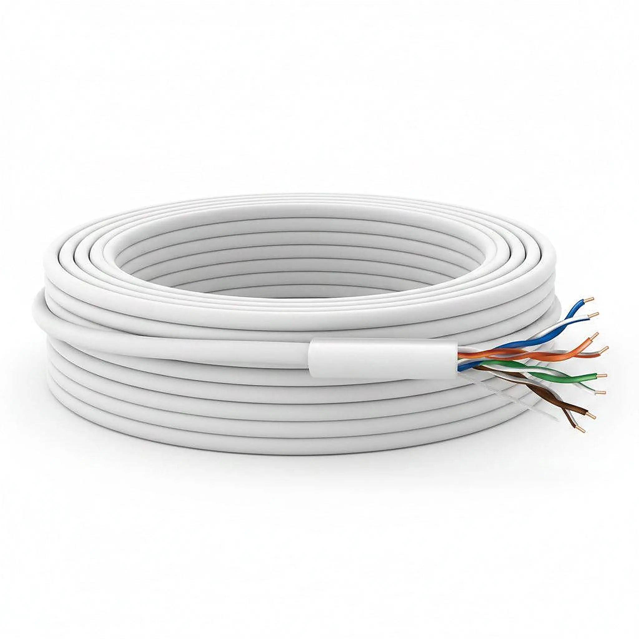50885501 24/4-Pair Cat 5e Unshielded (U/UTP) Plenum Cable, Plenum, CMP, FT6, 500' (152.4 m) Pull Box, White