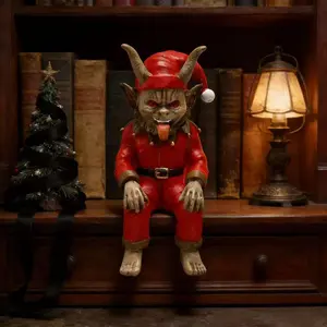 New Krampus Christmas Elf Resin Figurine, Festive Holiday Decoration, Unique Gift Idea, High-Quality Craftsmanship