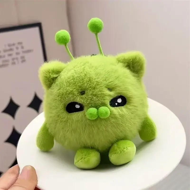Green Alien Cat Hakimi Plush Doll - Ugly Cute Alien Kitten Toy Suitable for Breeds & Sizes, Soft Stuffed, Cuddly Hakimi Cat Gift for and, Hakimi Doll for Bedside Companion