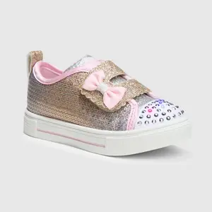 S Sport by Skechers Toddler Lexie Light-Up Sneakers - Sequin & Bow Detail S Sport by Skechers Toddler Lexie Light-Up Sneakers - Sequin & Bow Detail