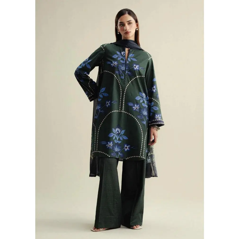 Zara Shahjahan - Coco-3B-Loom 3 Piece Printed Slub Cotton