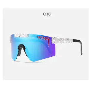 Viper C1 Blue Polarized Sports Sunglasses, 1.4mm PC Windproof Protective Eyewear Adjustable Fit for Cycling & Outdoor Work
