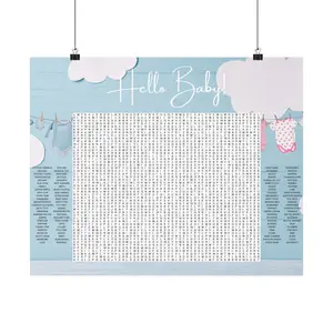 Huge Baby Shower Word Search Puzzle (Word Scramble) Poster. Gigantic (6 sizes). Great for parties and familes