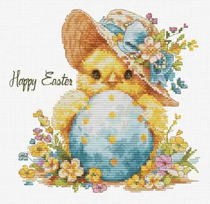 The Happy Chicken B1412L Counted Cross-Stitch Kit