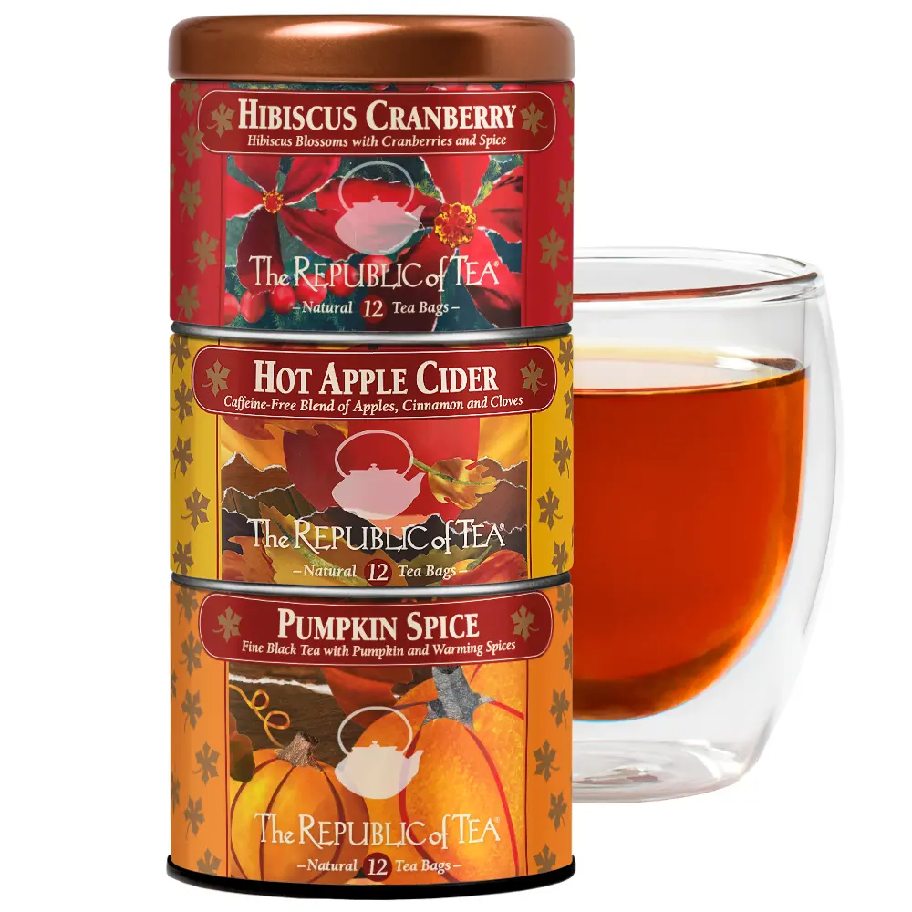 The Republic of Tea - Harvest Stackable Autumn Assortment Tea Tin