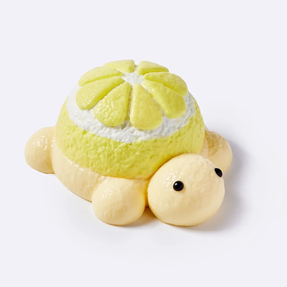 TABA Squishy Lemon Turtle, Cute Non-Toxic Silicone Squishy Toy, Slow Rebound Fidget Toy for Stress Relief, Bag Pendant Decor & Collectible
