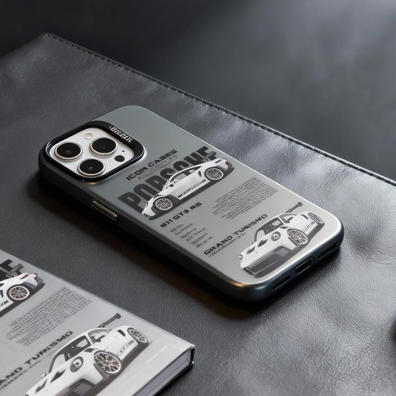 Porsche 911 GT3 RS Supercar Phone Case, a high-end, drop-proof, full-coverage soft case for car enthusiasts, compatible with iPhone 17 Pro Max/17 Pro/17/16 Pro Max/16 Pro/16/15 Pro Max/15 Pro/15/14 Pro Max/14 Pro/14/13 Pro Max/13 Pro/13/12 Pro Max/12 Pro/