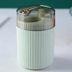 Automatic Release Press-Type Toothpick Dispenser Box, Plastic Canister Jar, Manual Push-Button, No Electricity Needed, Compact Kitchen & Dining Organizer for Home, Office, Parties, Hygienic One-Touch Opening, Durable Plastic Construction