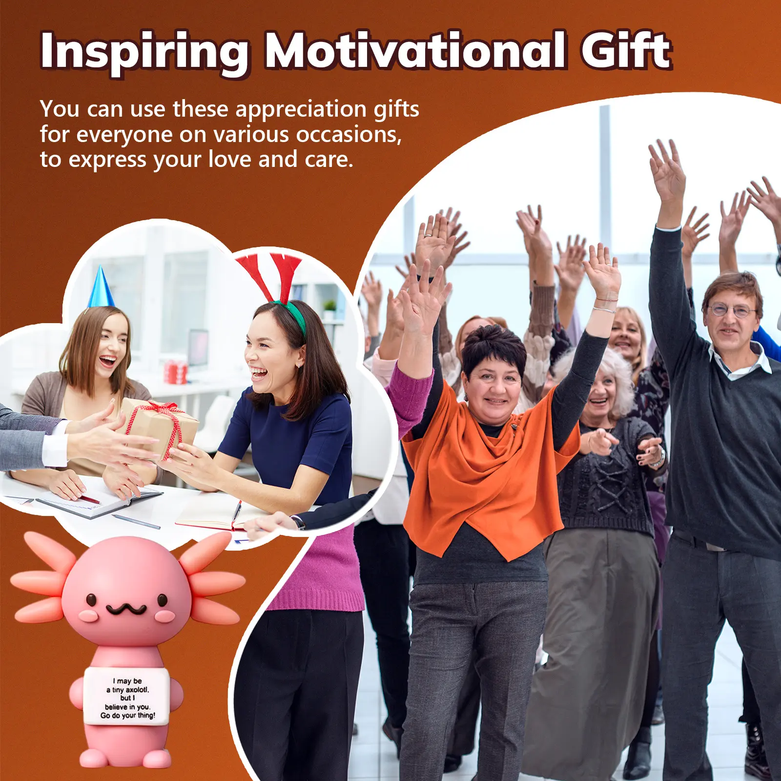 Lot de 25 mini figurines en caoutchouc « You Rock Positive » - Décorations et encouragement - Cadeaux de motivation pour collègues, employés et