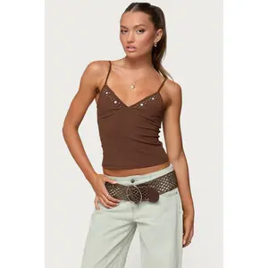 Holland Bead V Neck Tank Top