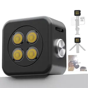 LED Video Fill Light for Camera Phone 18W Smart Sync External Flash Compatible for iPhone Android, CRI95+ Flashlight with Magnetic &1/4″Screw for Low Light Night Portrait Photography