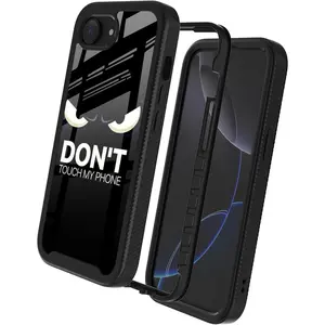 Street Fashion Cool Funny Don't Touch My Phone Design Compatible with  16e Case for Boys Man Luxury Shockproof Rugged Cover Dual Layer Soft TPU + Hard PC Bumper Full- Protective Case