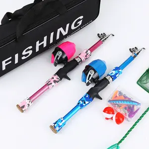 Double Rod Dual Reel Fishing Pole Combo Set, Includes Bait Storage Bag, Extendable Portable Fishing Rod, Spinning Reel, Beginner Fishing Equipment