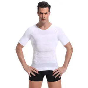 Men Body Shaper T-Shirt Tummy Control Short Sleeve Undershirt Shapewear Man Compression Shirt Underwear Corset